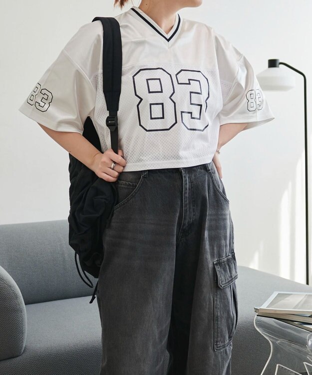 WEGO ゲームナンバリングサテンショートT ホワイト