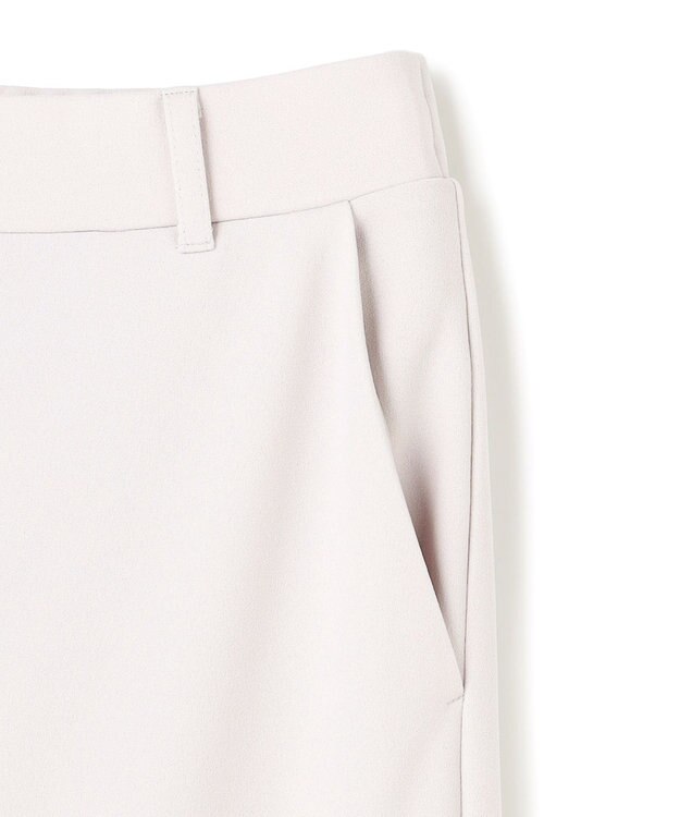 UNFILO L 【ウエストゴム/美シルエット/15サイズ展開】BEAUTY MOVE ワイドストレートパンツ ライトグレー