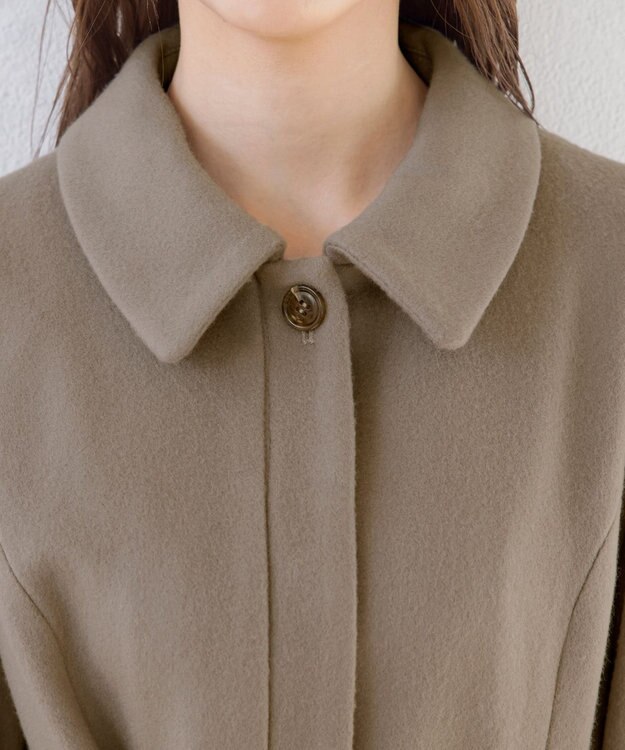 Tiaclasse 【ウール90％】ステンカラープリンセスウールコート モカ