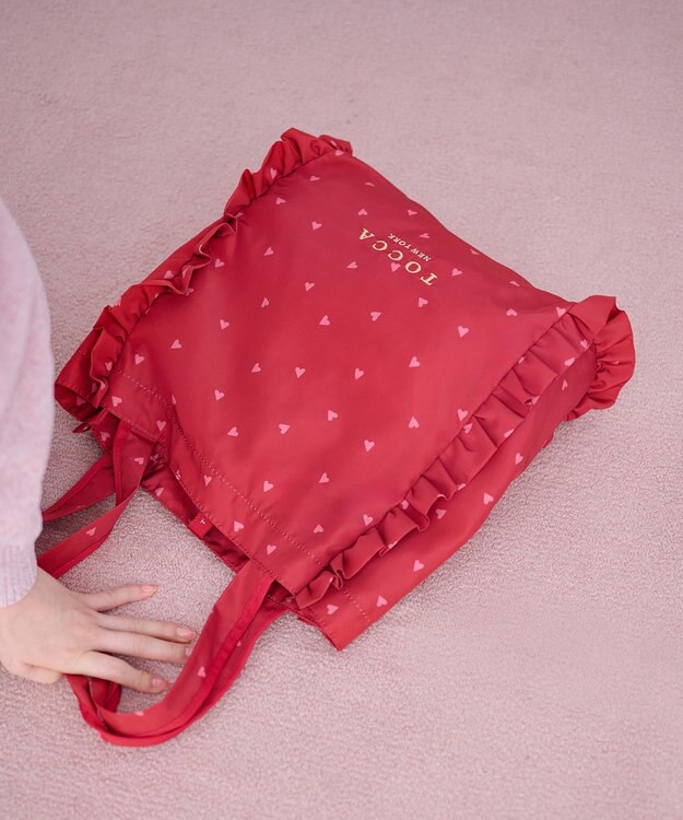 TOCCA 【百田夏菜子さん着用・新色登場】DANCING LOVE FRILL SUBBAG サブバッグ ［新色］レッド系
