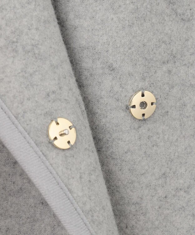 ANY SIS ウールライクミドルフーディ コート ライトトップグレー