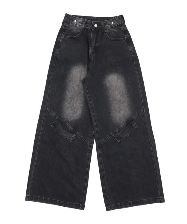 WEGO フェイクシャツスリーブデニム ブラック