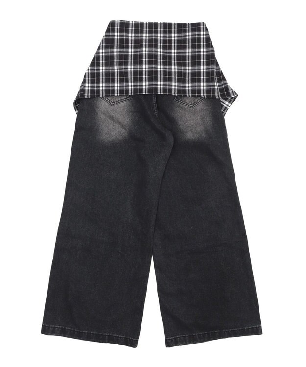 WEGO フェイクシャツスリーブデニム ブラック