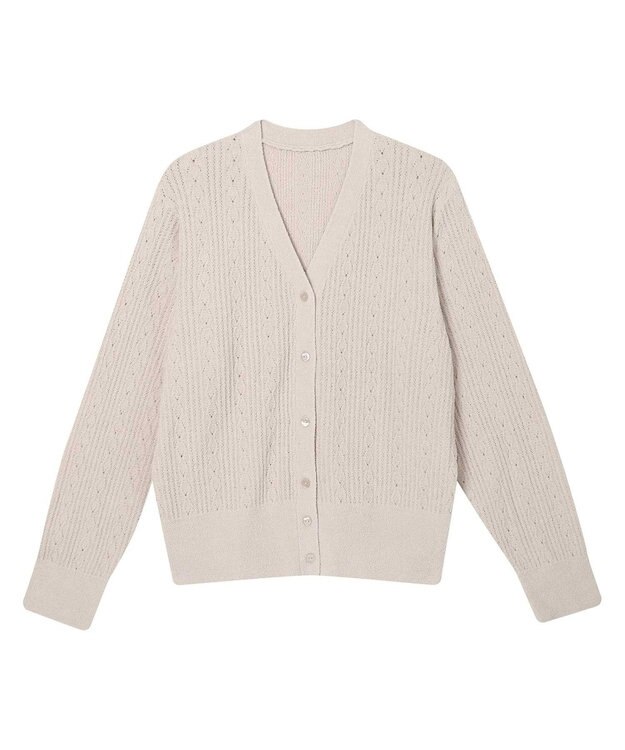 une nana cool とろみ素材がここちよいカーディガン　ｍｏｉ　ｒｏｏｍ（モアルーム） ベージュ