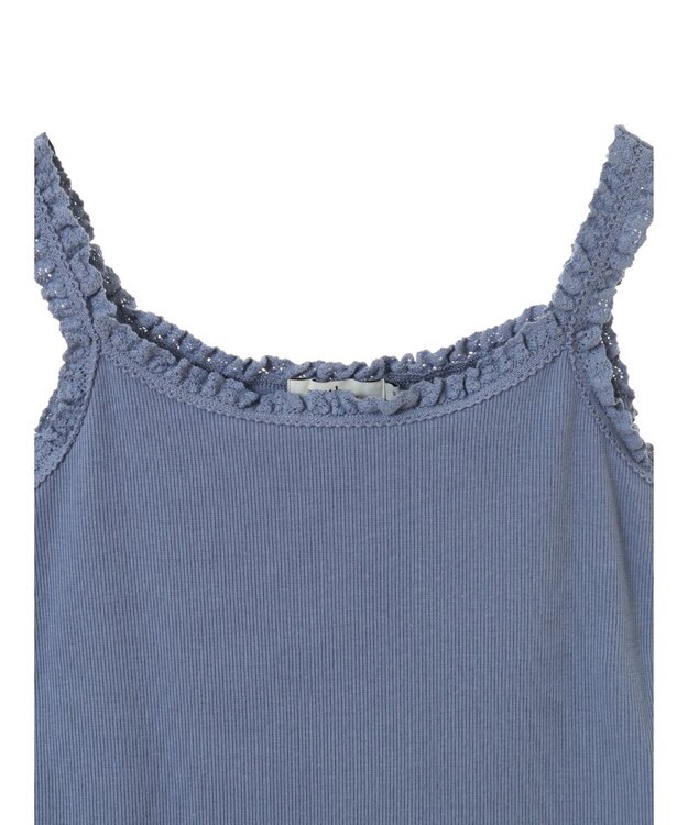 earth music&ecology フリルキャミ Blue