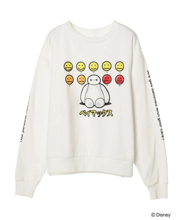 Green Parks ベイマックス／グラフィック裏毛プルオーバー White