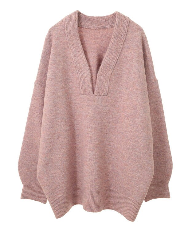 Green Parks ・Ｐｅｔｉｔ　Ｆｌｅｕｒ　深Ｖネックニットチュニック Pink
