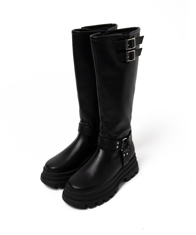 WEGO 厚底エンジニアロングブーツ ブラック