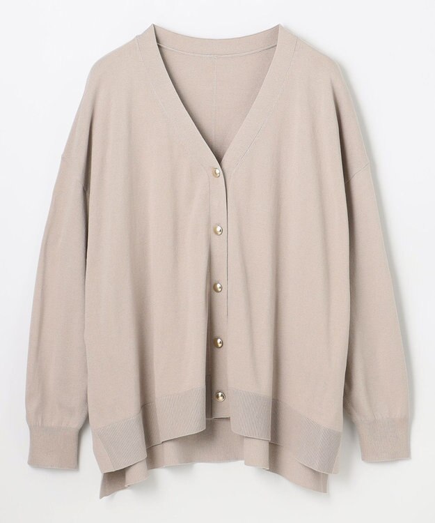 ANY ゆるＶネックカーディガン ライトグレー