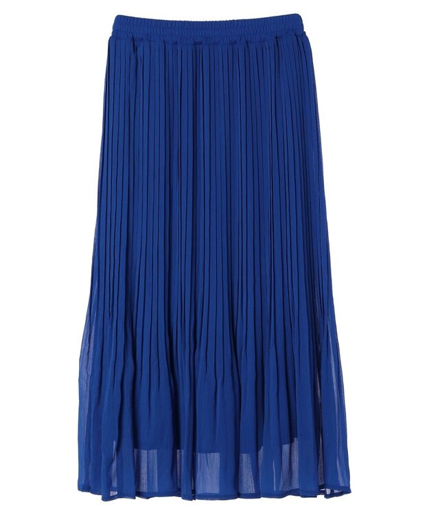 Green Parks シフォンプリーツスカート Blue