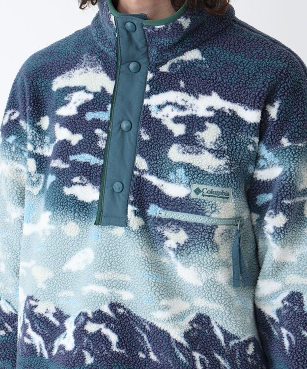 Columbia Columbia/ ヘルヴェティアII プリントハーフスナップフリース /コロンビア Crushed Blue Sisters