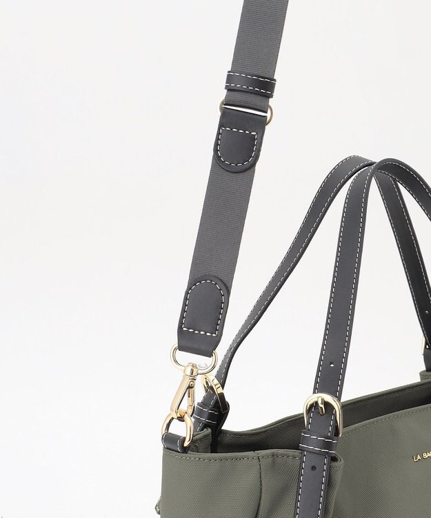 LA BAGAGERIE ポリエステルキャンバス　2WAYミニトート グレー
