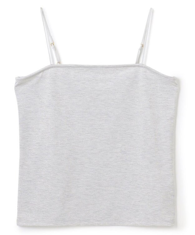 UNFILO L ラメストレッチ キャミソール グレーラメ