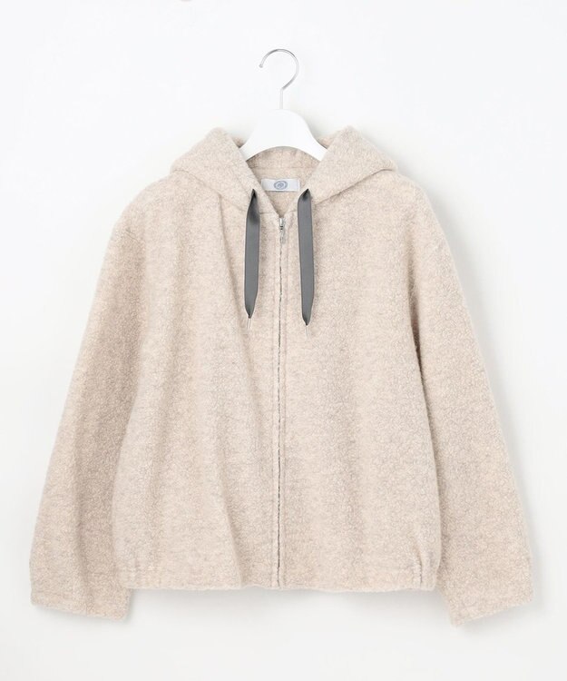 J.PRESS LADIES 【WEB限定カラーあり】パイルジャージー ジップアップ パーカー ベージュ系