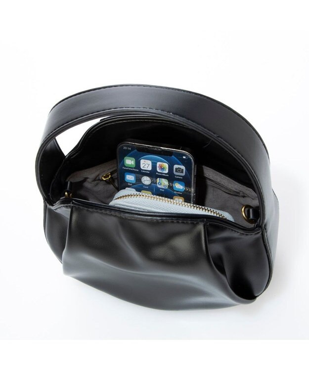 UNBILLION カシュカシュ cachecache / ラウンド型チェーンミニショルダーバッグ ブラック