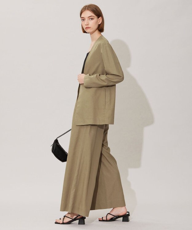 ICB 【洗える】 UnleashLite タックパンツ オリーブ系