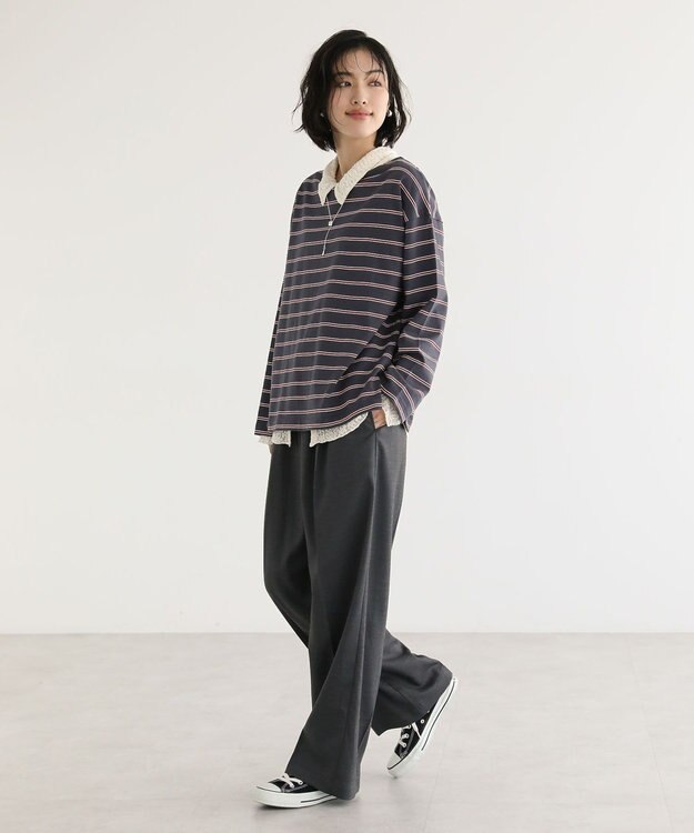 Green Parks ボーダーチュニック Gray