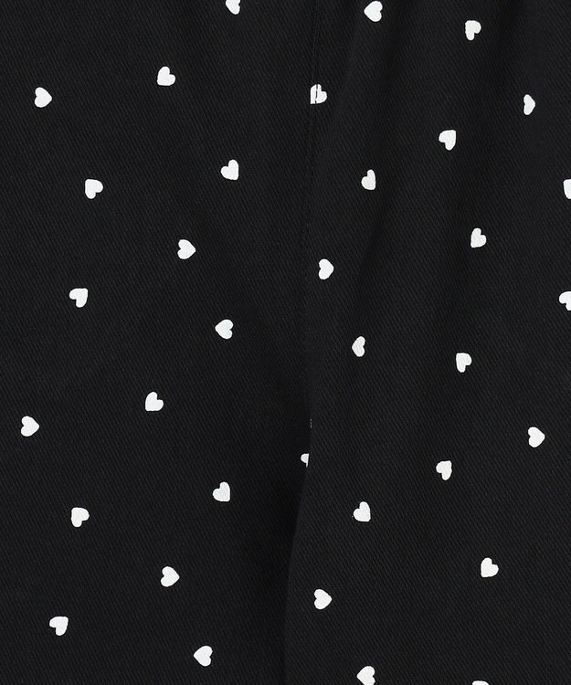 ANY KIDS 【洗濯機可能/接触冷感】ひんやり カットソーパンツ ブラック（ハートドット）