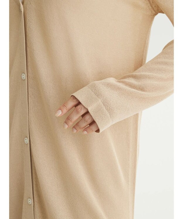 Green Parks 推しニット　ロング丈カーディガン Beige