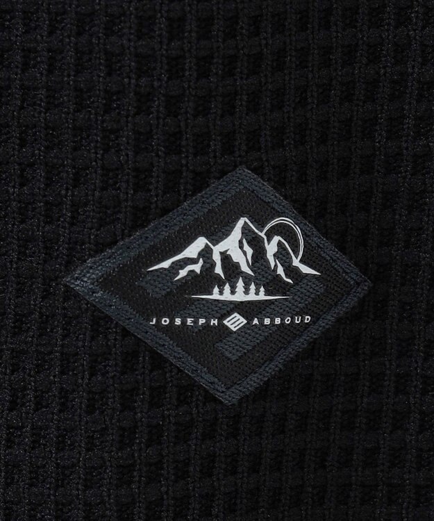 JOSEPH ABBOUD MOUNTAIN 【吸水速乾/通気性/ライナードッキング対応】ハイゲージワッフル パーカー ブラック系