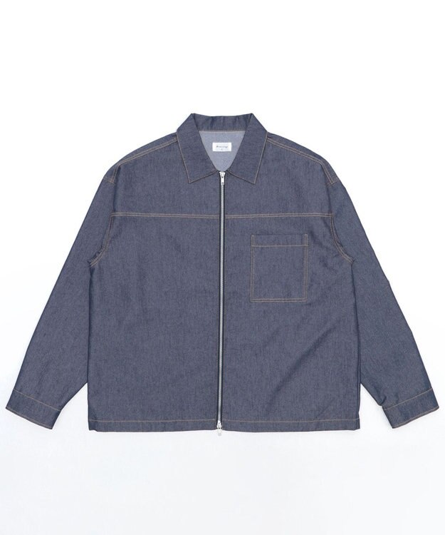 WEGO 【ユニセックス着用ITEM/MLサイズ展開】カラーステッチシャツジャケット ブルーその他