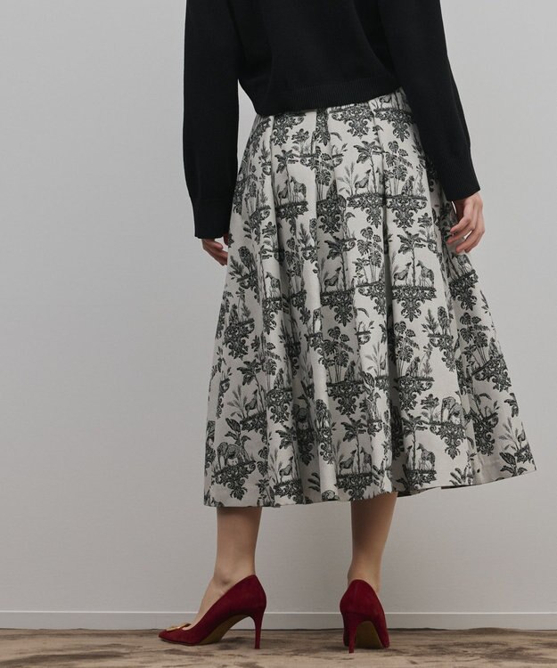 GRACE CONTINENTAL アニマルジャガードスカート キナリ