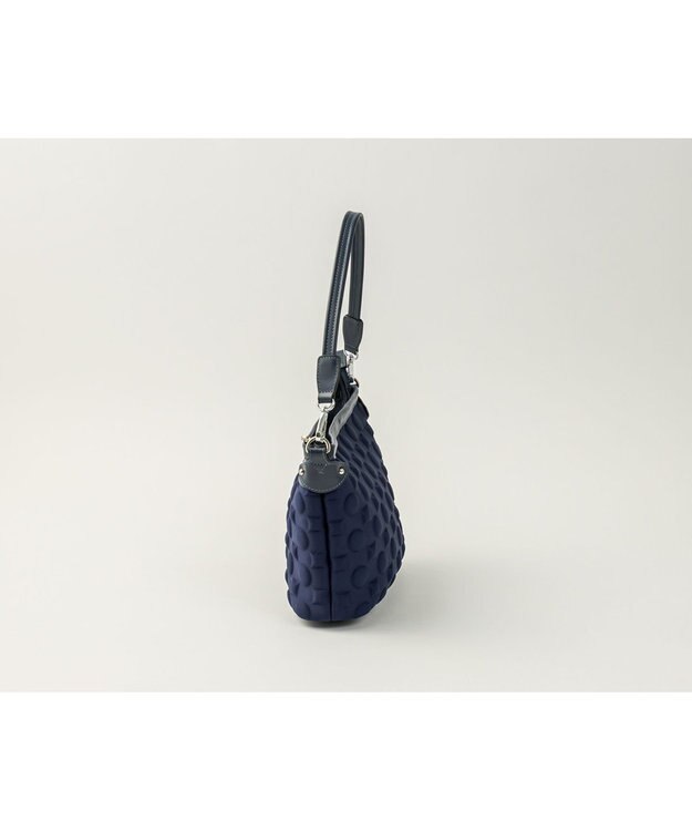 MIYABIYA 【撥水加工】La quoh with kirakaracho 南蛮七宝エンボスボンディング ショルダー 瑠璃紺(ネイビー)