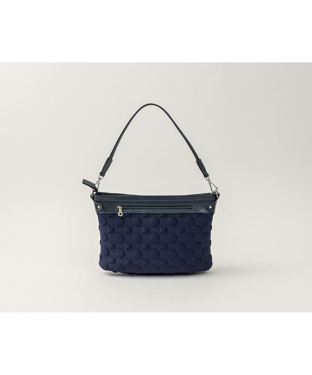 MIYABIYA 【撥水加工】La quoh with kirakaracho 南蛮七宝エンボスボンディング ショルダー 瑠璃紺(ネイビー)