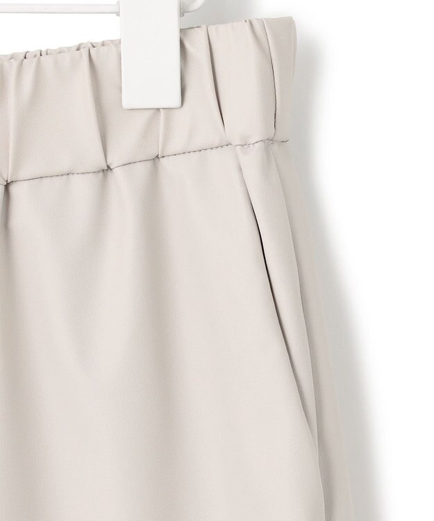 ICB 【洗える】 ライトフェイクレザー バレルパンツ トープ系