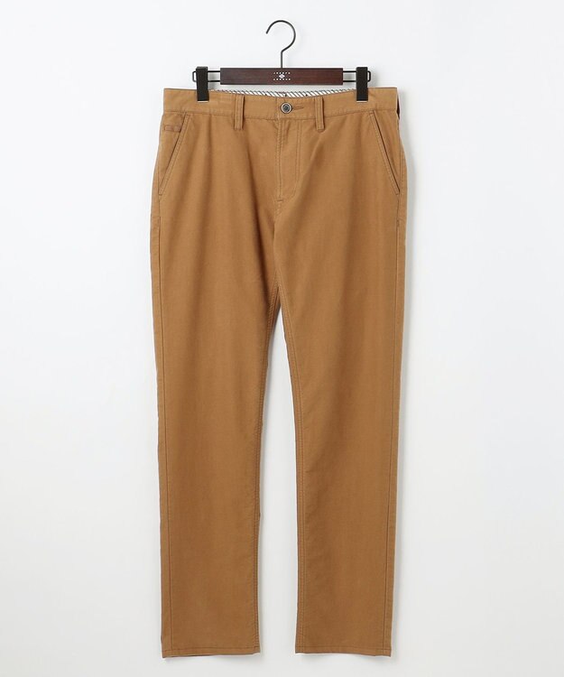 JOSEPH ABBOUD 【JAPANファブリック/ストレッチ】ストレッチモールスキン パンツ キャメル系