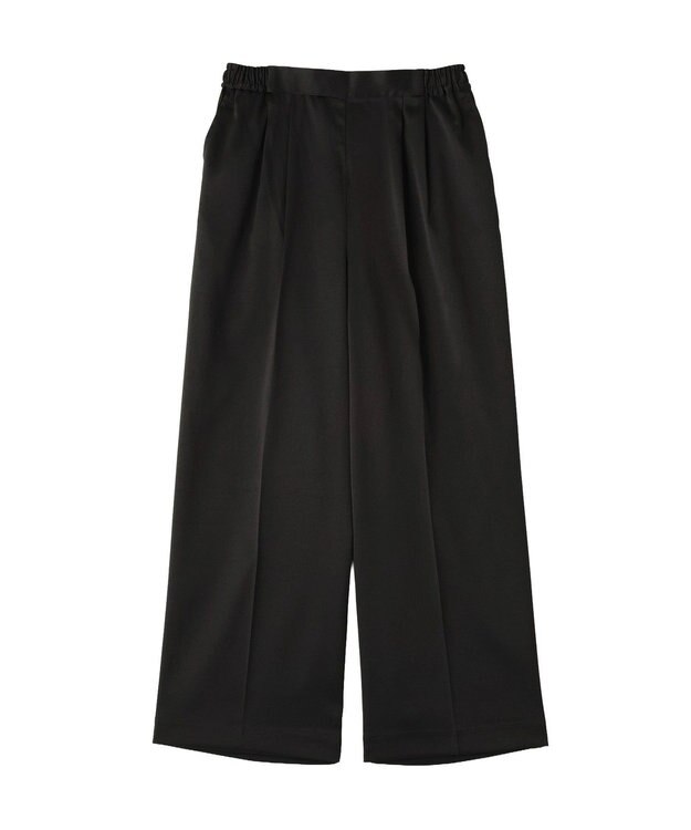 YECCA VECCA 裏起毛サテンリラックスパンツ Charcoal Gray