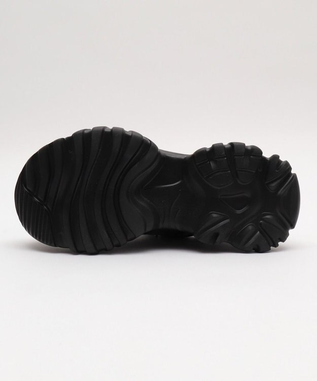 WEGO 【SMLサイズ展開】ラバーコンビ厚底スニーカー ブラック