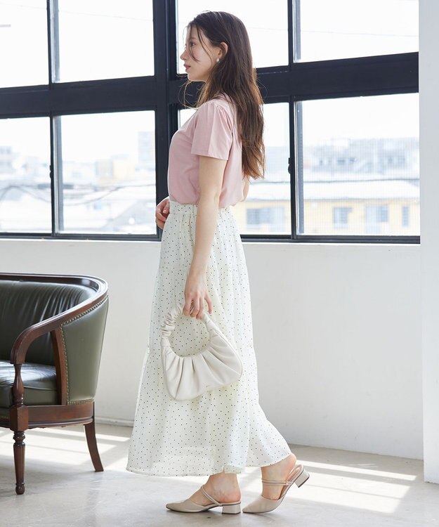 Feroux スクリプトプリント Tシャツ ピンク系