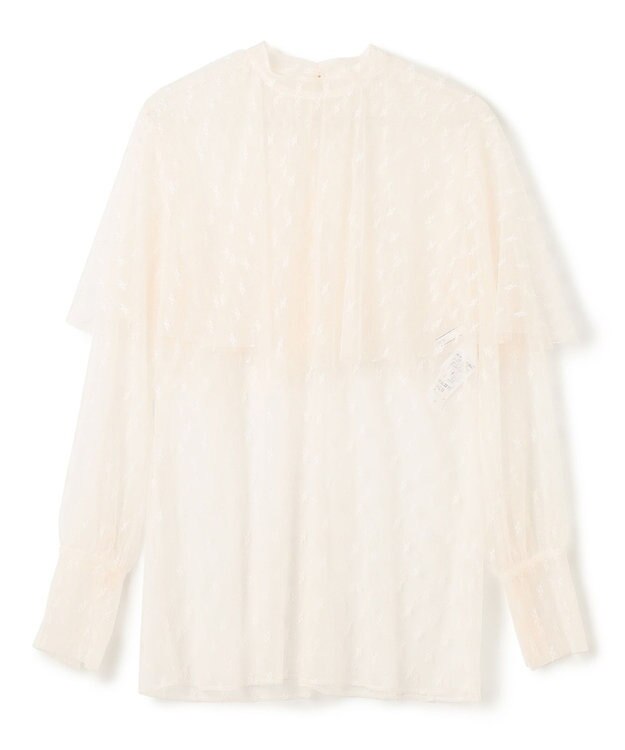 BEIGE， 【洗える・Oggi 11月号掲載】CLOVIS / ケープデザイン総レースブラウス Ecru