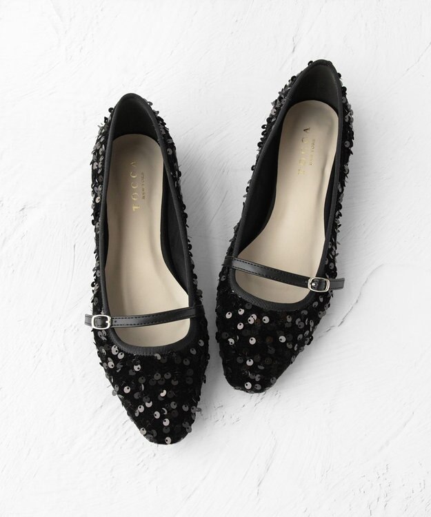 TOCCA SPANGLE PUMPS パンプス ブラック系