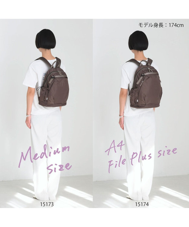 ACE BAGS & LUGGAGE W&.Day/Night アウリンコ ラウンドリュック B5 11.0インチタブレット 15173 ダブルアンドデイナイト モカ