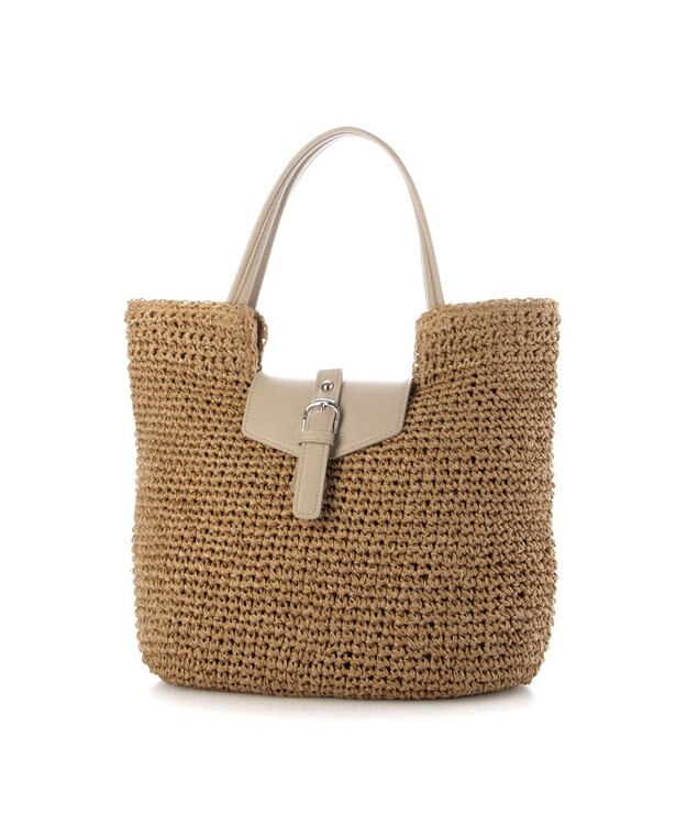 UNBILLION カシュカシュ cachecache / ベルトフラップクロッシェトート カゴバッグ オーク