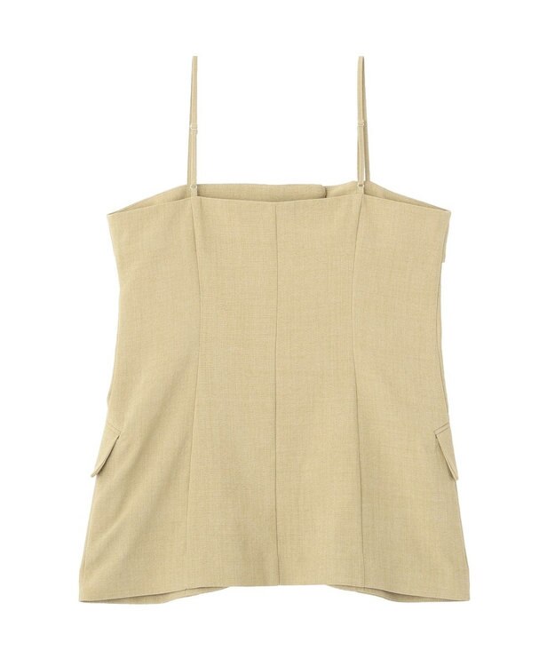 earth music&ecology 【セットアップ対応】フラップボタンビスチェ Light Beige