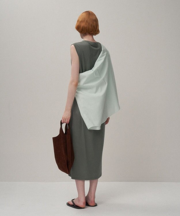 ATON SUVIN 60/2 | タンクトップドレス KHAKI
