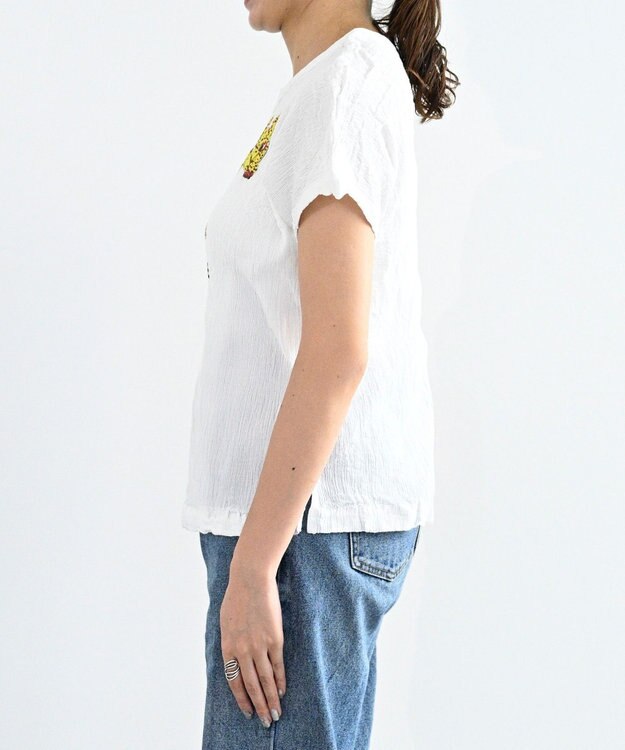 crêprie tsumori chisato creperie HAND PRINT T-SHIRT LEOPARD クレプリ レオパートプリント ドルマンTシャツ WHITE