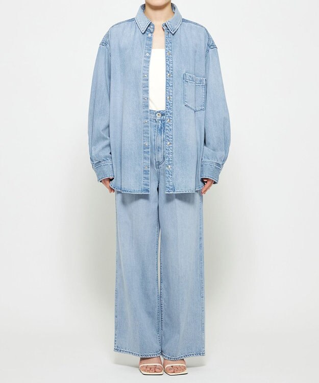 uncrave 【upper hights × uncrave】THE SENSE uncrave デニムシャツ フェザースカイブルー