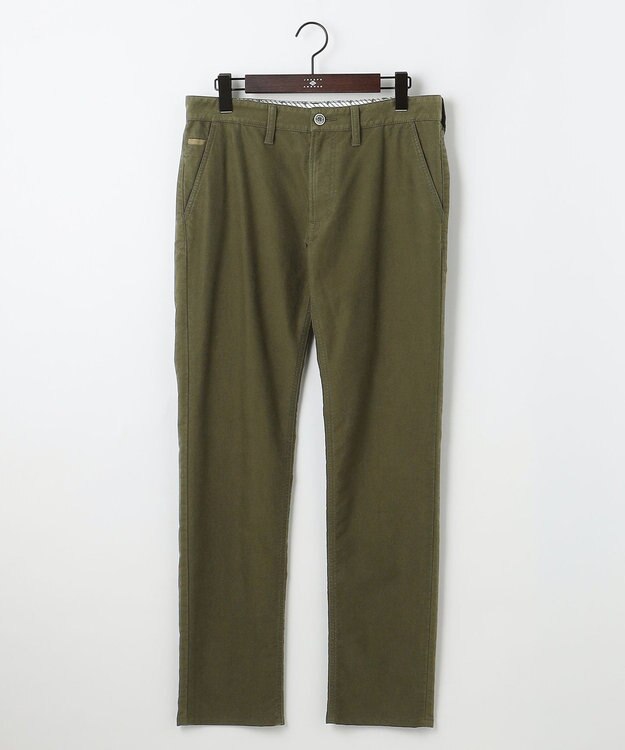 JOSEPH ABBOUD 【JAPANファブリック/ストレッチ】ストレッチモールスキン パンツ カーキ系