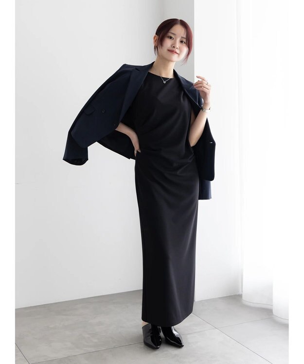 Te chichi フレア袖クロップトテーラードジャケット【AOYAMA FASHION ASSOCIATION × Te chichi】 ネイビー