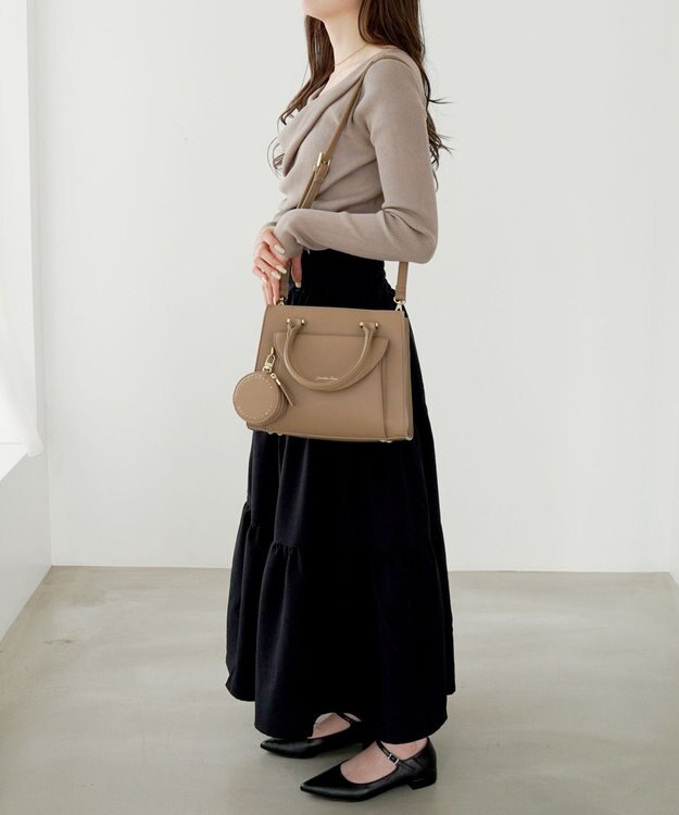 ACE BAGS & LUGGAGE Jewelna Rose ヴィクシー ハンドバッグ 16232 ジュエルナローズ グレージュ