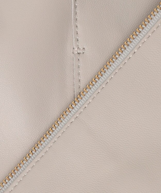 23区 S ラムレザー ノーカラー ブルゾン アイボリー系