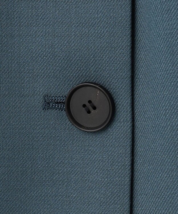 ICB L 【洗える】ウール2WAYストレッチ ダブルブレストジャケット ダルブルー系