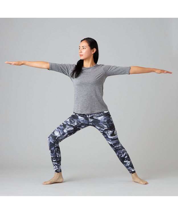 Chacott Chacott BALANCE nergyWave プリントレギンス ネイビープリント