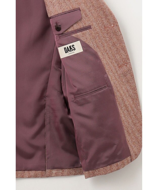 DAKS 【Tallia Di Delfino】ヘリンボーン ニューイントン・ジャケット ブラウン