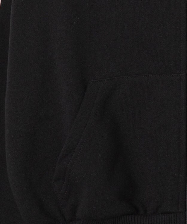 WEGO 【あったか】裏起毛Wジップショートパーカー ブラックその他