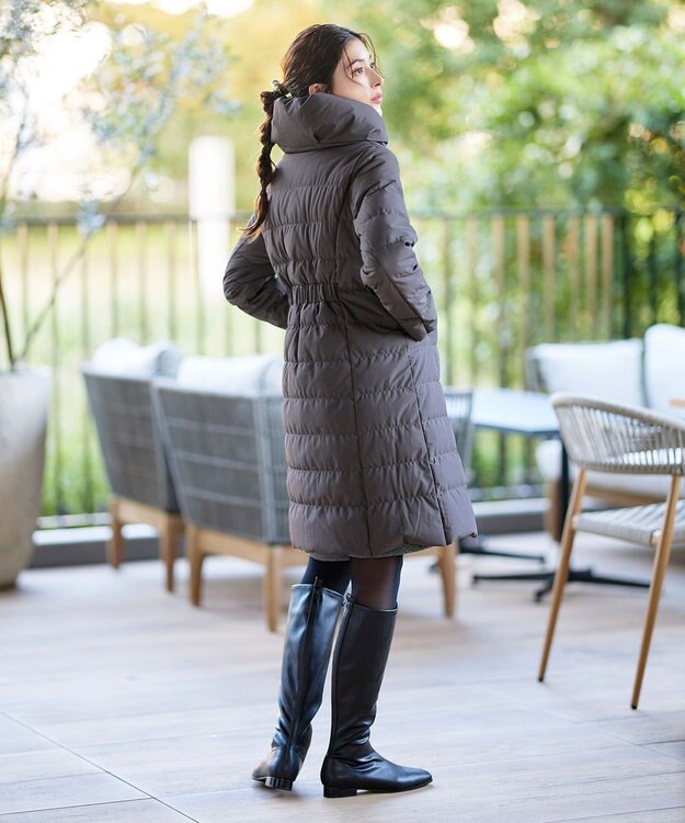 Tiaclasse 【ダウン70%撥水加工】スタンドカラーダウンコート チャコールグレー